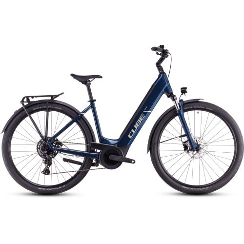 Vélo électrique CUBE Touring Hybrid ONE 625 deepsea'n'chrome Easy Entry